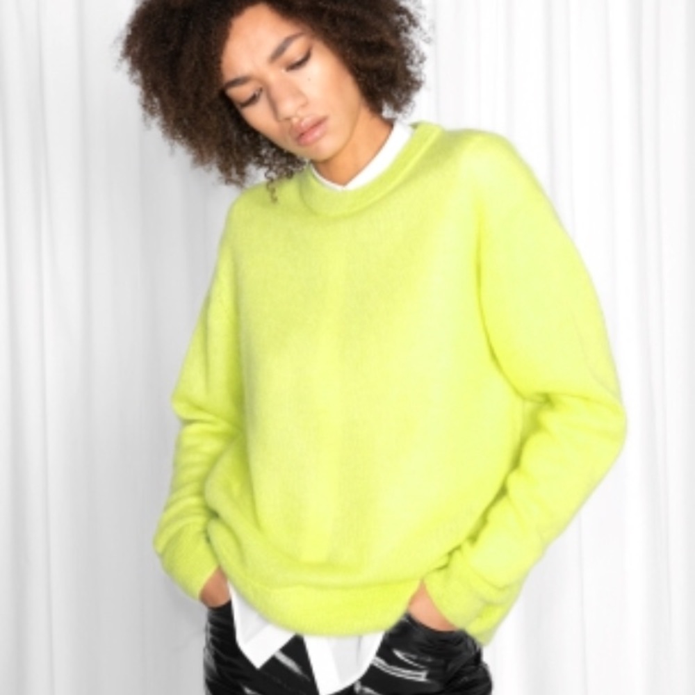 Neon Yellow Mohair Sweater